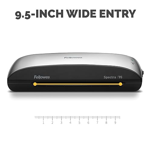 Fellowes Spectra 95 Laminator with Pouch Starter Kit, 4 Minute Warm-Up, 9.5” Throat, for Laminating Documents Up to 5-Mil