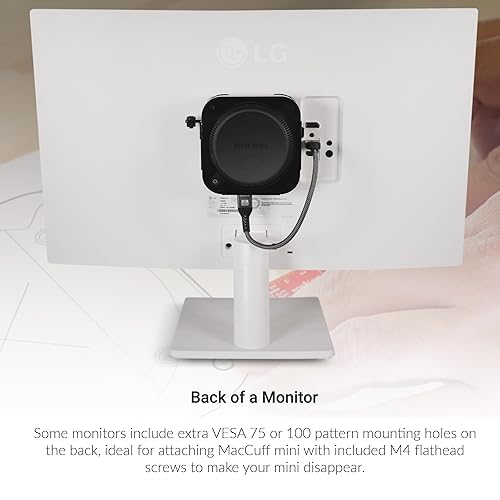 Sonnet MacCuff mini (2024+) Steel Mounting Bracket for 2024 Mac mini for Under Desk, Wall & VESA Monitor Mount – Padlock Compatible