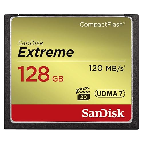 Sandisk Extreme 128GB CompactFlash Memory Card (SDCFXSB-128G-G46), Black