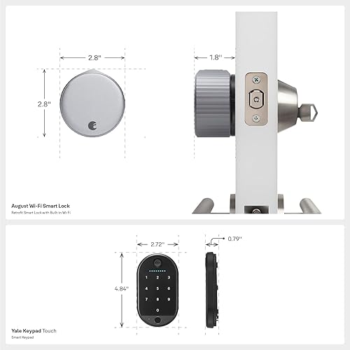 Yale August Wi-Fi Smart Lock with Keypad Touch in Silver Silver With Fingerprint