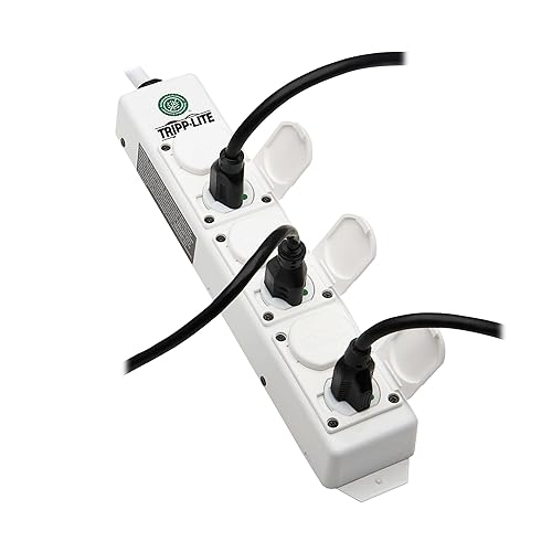 Tripp Lite Safe-IT 6-Outlet Medical Grade Power Strip for Patient Care Vicinity, 15ft Cord, UL 2930 and NFPA 99 Certified, Outlet Safety Covers, Dual Grounding, (PS-615-HGDG)