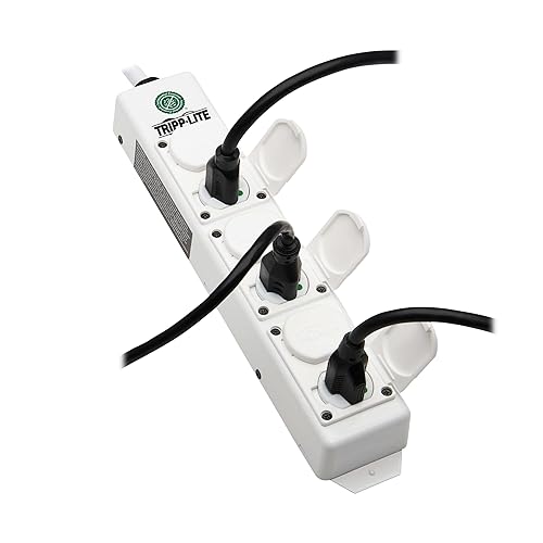 Tripp Lite Safe-IT 6-Outlet Medical Grade Power Strip for Patient Care Vicinity, 6ft Cord, UL 2930 and NFPA 99 Certified, Outlet Safety Covers, Dual Grounding, (PS-606-HGDG)