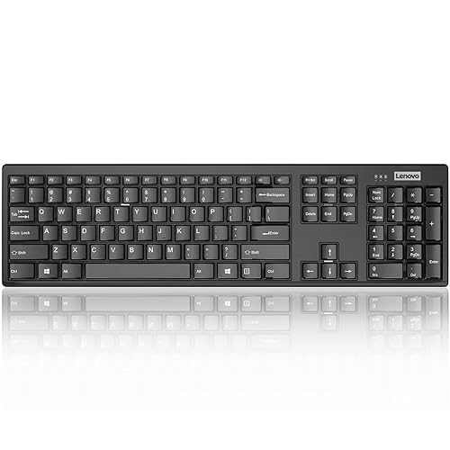 Lenovo – Wireless Compact Keyboard– 100 Cordless Keyboard for PC, Laptop with Windows – Cordless Connection – Silent Key Clicks Keyboard Only