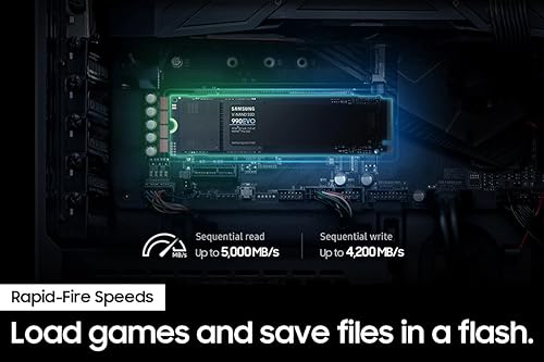 SAMSUNG 990 EVO SSD 2TB, PCIe 5.0 x2 M.2 2280, Speeds Up-to 5,000MB/s, Upgrade Storage for PC/Laptops, HMB Technology and Intelligent Turbowrite (MZ-V9E2T0B/AM) 2 TB