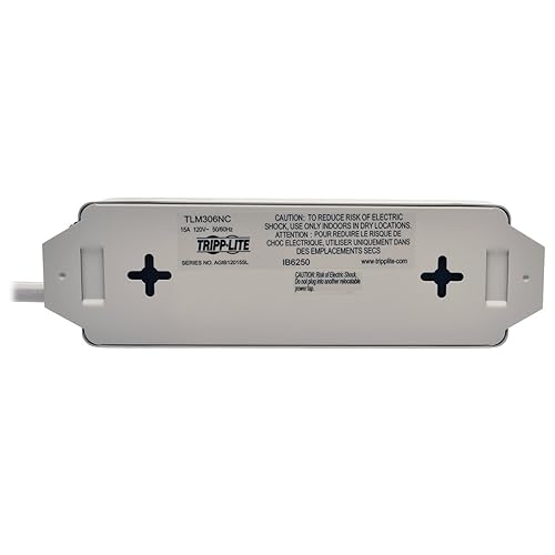 Tripp Lite 3 Outlet Home & Office Power Strip, 6ft Cord with 5-15P Plug (TLM306NC) 3 Outlet + 6ft Cord Power Strip