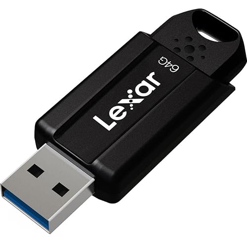 Lexar JumpDrive S80 64GB USB 3.1 Flash Drive, Up to 150MB/s Read (LJDS080064G-BNBNU), Black