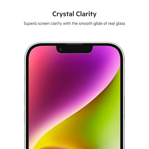 Belkin iPhone 13 and iPhone 13 Pro Screen Protector UltraGlass, AntiMicrobial-Treated, Easy Application Bubble Free with Included Guide Tray