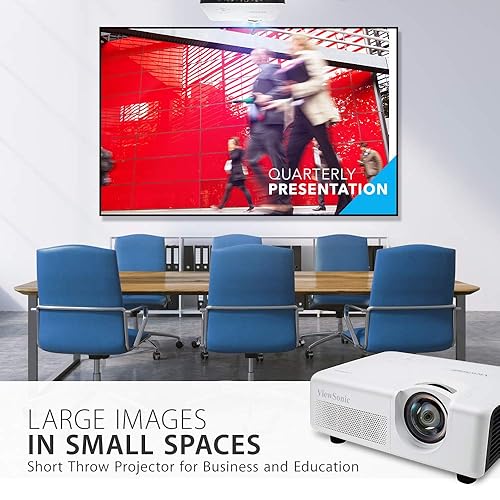 ViewSonic LS625X 3200 Lumens DLP XGA Short Throw Laser Projector with Horizontal and Vertical Keystone Correction and LAN Control