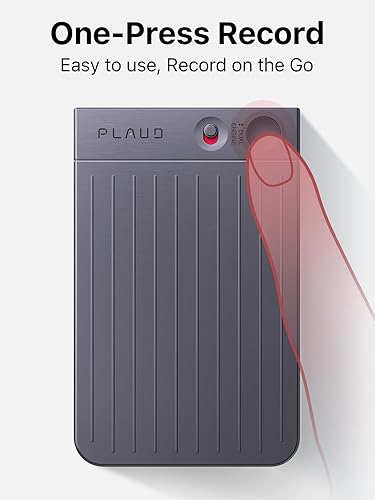 PLAUD Note AI Voice Recorder, App Control, Transcribe & Summarize Empowered by ChatGPT, Support 57 Languages, 64GB, Audio Recorder for Calls, Meetings, Interviews, Starlight