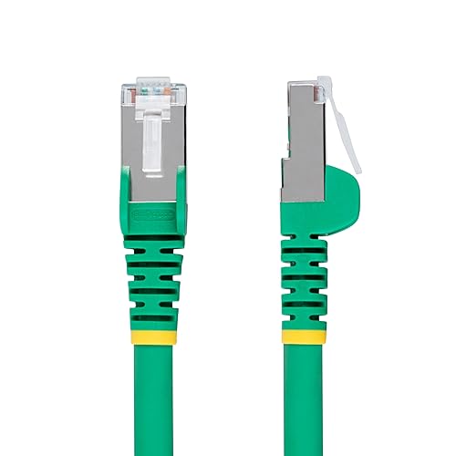 StarTech.com 6in Green CAT6a Ethernet Cable, Snagless RJ45, 10GbE, 100W PoE++, S/FTP, 500MHz, 27AWG Pure Bare Copper, LSZH