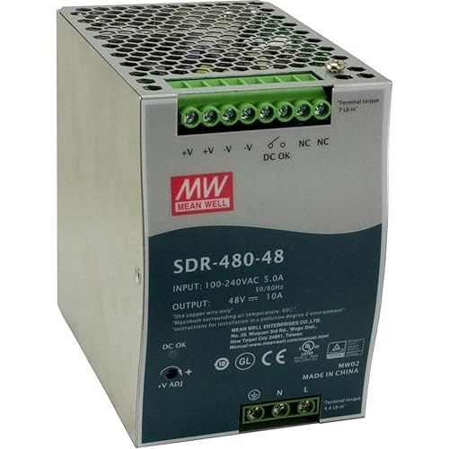 Transition Networks Hardened DIN Rail Mounted Power Supply