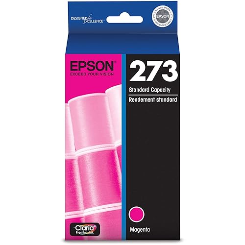 EPSON 273 Claria Ink Standard Capacity Magenta Cartridge (T273320-S) Works with Expression Premium XP-520, XP-600, XP-610, XP-620, XP-800, XP-810, XP-820