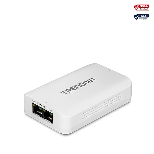 TRENDnet 2-Port Gigabit PoE++ Extender, 1 x Gigabit PoE++ in Port, 2 x Gigabit PoE Out Ports, Extends 100m (328 ft) Up to 200m (656 ft), Daisy Chain 4 Units for up to 500m (1640 ft), Black, TPE-BE200