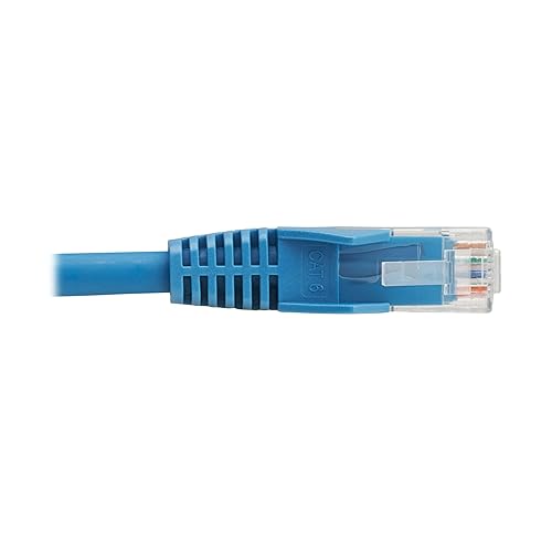 Tripp Lite Cat6 RJ45 PoE Gigabit Ethernet Cable, 16.4 Feet / 5 Meters, Flame-Resistant LSZH Jacket, Blue, Snagless, Power Over Ethernet, Male-to-Male, Patch LAN Cord, Lifetime Warranty (N201L-05M-BL)
