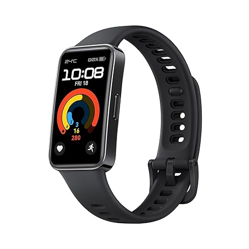 HUAWEI Band 9, Comfortable All-Day Wearing, Sleep Tracking, Fast Charging & Durable Battery, Intelligent Brightness Adjustments, 100 Different Workout Modes, Compatible with iOS and Android, Black Band 9 Black