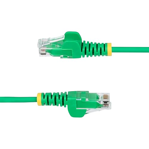 StarTech.com 4ft Green Slim CAT6 Ethernet Cable, Snagless RJ45, LSZH, 28AWG Pure Bare Copper, Slim Network Patch Cable/Cord