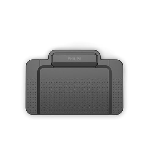 Philips ACC2330 4-Pedal Foot Control for Digital Systems for Professional Dictation with Toe Touch Control