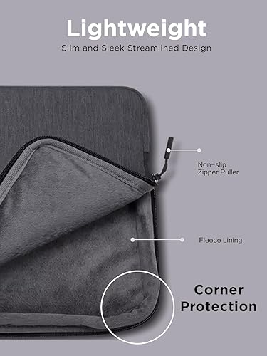 Lenovo Urban Laptop Sleeve for 13 Notebook, Water Resistant, Soft Padded Compartments, Accessory Storage, Reinforced Rubber Corners, Extendable Handle, GX40Z50940, Charcoal Grey