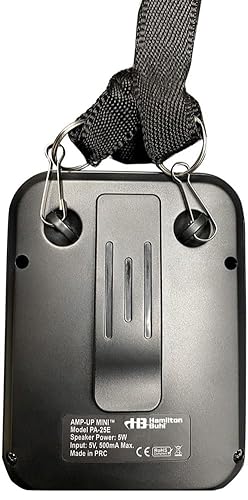 HamiltonBuhl PA-25E Amp-Up Mini Personal UHF Voice Amplifier with Wireless Microphone, 5W Speaker Driver, 649.0MHz~699.5MHz Frequency Range, Manual-Channel Connecting, Up to Approx. 150 ft