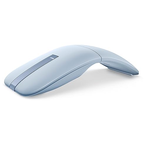 Dell MS700 Bluetooth Travel Mouse - Bluetooth 5.0 Pair/Microsoft Swift Pair Connectivity, Adjust DPI up to 4000, Optical LED Sensor, Touch Scroll with latest Touch Controller - Misty Blue