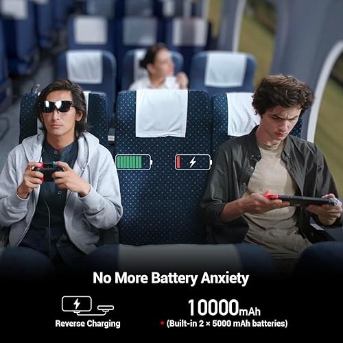 RayNeo JoyDock, Suitable for AR Glasses XR Glasses (Glasses not Included), Portable Power Bank Compatible for Nintendo Switch, 10000mAh (2 * 5000 mAh) 5V/3A Rechargeable Battery Backup Charger Case