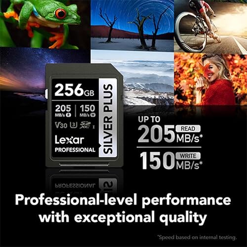 Lexar Professional Silver Plus UHS-I V30 SDXC Card - 256GB