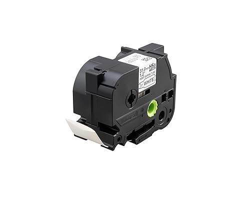 Brother HSe261E 31mm (1.2in) Black on White 3:1 Heat Shrink Tube