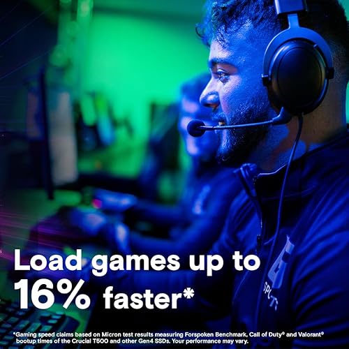 Crucial T500 4TB Gen4 NVMe M.2 Internal Gaming SSD, Up to 7000MB/s, Laptop & Desktop Compatible + 1mo Adobe CC All Apps - CT4000T500SSD3 4TB T500