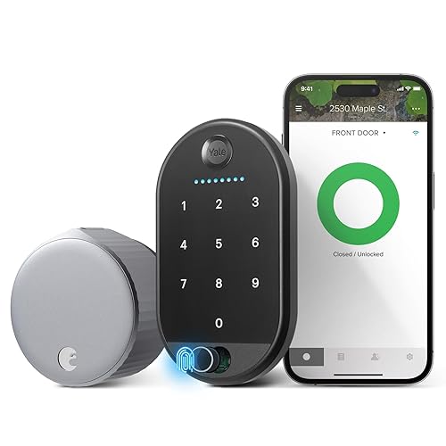 Yale August Wi-Fi Smart Lock with Keypad Touch in Silver Silver With Fingerprint