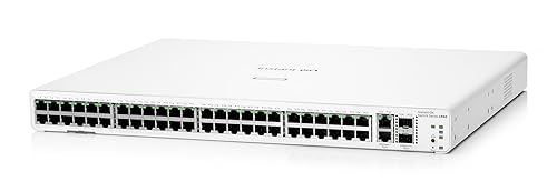 HPE Networking Instant On Switch Series 1960 48-Port Gb Smart-Managed Layer 2+ Ethernet Switch | 48x 1G | 2X 10GBase-T, 2X SFP+ | Stackable | US Cord (JL808A#ABA)