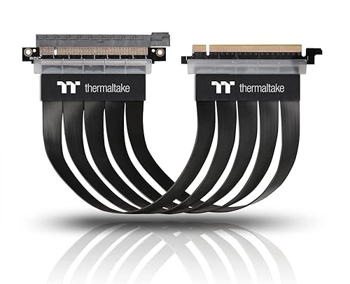 Thermaltake AC-045-CN1OTN-C1 TT Premium PCI-E x16 3.0 Extender Riser Cable 300mm Graphic Cards Black