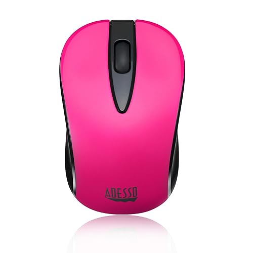 Adesso Ergonomic iMouse S70 - Wireless Optical Neon Mouse iMouseS70P