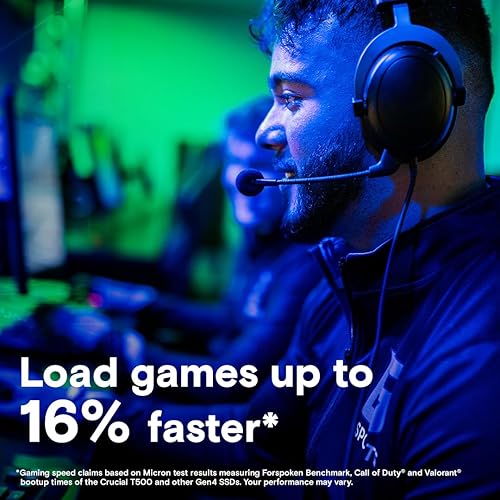 Crucial T500 4TB Gen4 NVMe M.2 Internal Gaming SSD with Heatsink, Up to 7000MB/s, PlayStation 5 Compatible + 1mo Adobe CC All Apps- CT4000T500SSD5 4TB T500 W/Heatsink (PS5)