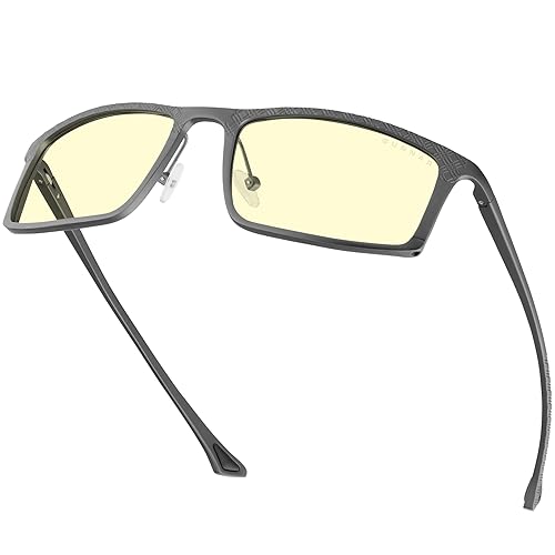 Gunnar Unisex's Plaid Blue Light Blocking Glasses, Graphite, 55mm