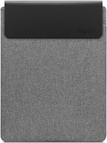 Lenovo Yoga Laptop Sleeve – 14.5 inch – Magnetic Closure – Slim & Light – Made from Recycled Materials – Separate Accessory Pocket – Grey 14.5 inch Grey
