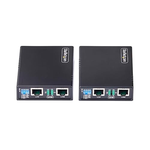StarTech.com 10/100 Ethernet Extender Kit Up to 0.5mi (800m), Long-Range LAN Booster via Single Pair Wire/Phone Line/RJ45 UTP