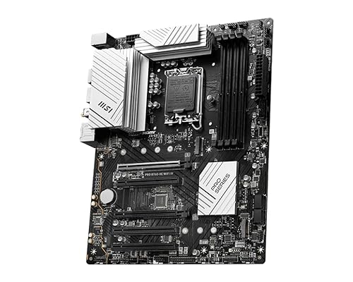 MSI PRO B760-VC WiFi IV ProSeries Motherboard (Support 14th/13th/12th Gen Intel Processors, LGA 1700, DDR5, PCIe 4.0, M.2 Slots, 2.5Gbps LAN, USB 3.2 Gen2, Wi-Fi 7, Bluetooth 5.4, ATX)