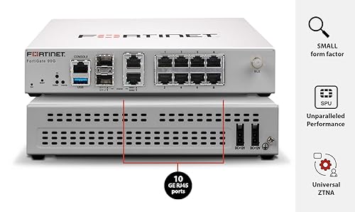 Fortinet FortiGate - 90G Next Generation Firewall (NGFW) | 8X GE RJ45, 2X 10GE RJ45/SFP+ Ports (Appliance Only, No Subscription) (FG-90G) Base HW Only