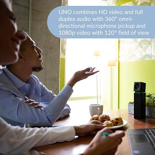 Boom UNO - All-in-One HD 1080p Wide Angle 120-degree Video Conference Camera with Built-in 360-degree omnidirectional Echo canceling Microphone and Speaker