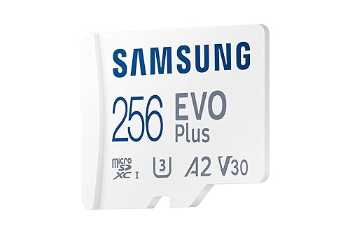 SAMSUNG EVO Plus w/SD Adaptor 256GB Micro SDXC, Up-to 130MB/s, Expanded Storage for Gaming Devices, Android Tablets and Smart Phones, Memory Card, MB-MC256KA/CA (Canada Version)