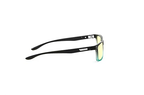 GUNNAR Youth Gaming and Computer Eyewear/Cruz, Onyx-Teal Frame, Amber Tint - Patented Lens, Reduce Digital Eye Strain, Block 65% of Harmful Blue Light