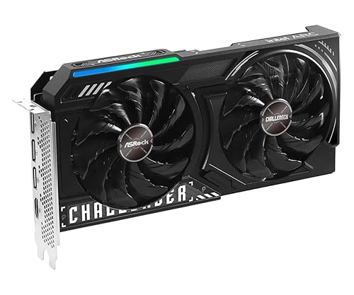 ASRock Intel Arc B570 Challenger 10GB OC 2600 MHz 19 Gbps GDDR6 160 Bits 7680 x 4320 600W Dual Fan 0dB Silent Cooling Graphics Card