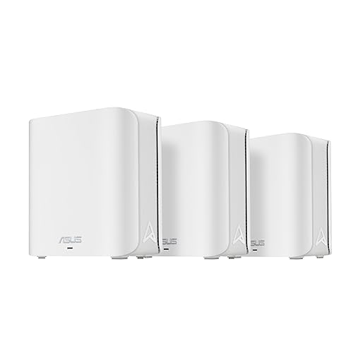 ASUS ZenWiFi BD4 (3 Pack) 7 Mesh Dual-Band WiFi, 3600Mbps, 6500 sq. ft. (3) Dual 2.5G Ports, Security and Parental Controls Included, Smart Home Master SSIDs WiFi 7 | BE3600 | 3 Pack