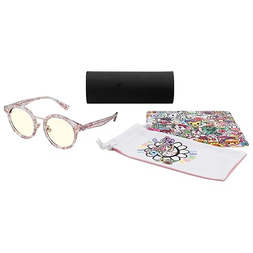 Gunnar Unisex's Flower Power Blue Light Blocking Glasses, Pretty in Pink, 51mm