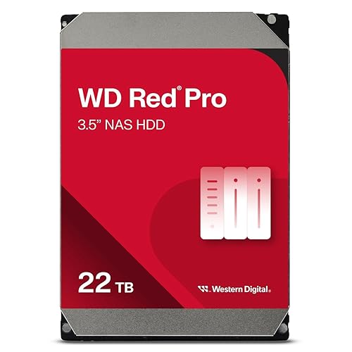 Western Digital 22TB WD Red Pro NAS Internal Hard Drive HDD - 7200 RPM, SATA 6 Gb/s, CMR, 512 MB Cache, 3.5 - WD221KFGX 22TB Red Pro
