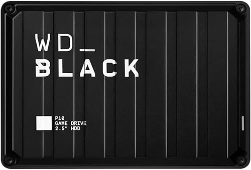 WD_BLACK 2TB P10 Game Drive, Portable External Hard Drive, Works with PlayStation, Xbox, & PC - WDBA2W0020BBK-WES1 Game Drive for PC, Playstation, & Xbox 2TB Black