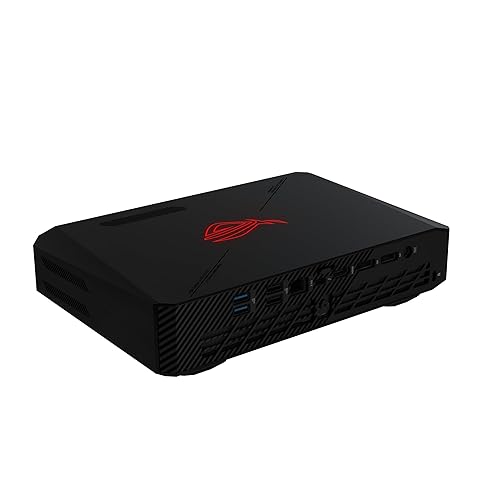 ROG NUC 970 Full System Mini PC with Intel 14th Gen Core Ultra 9 185H, NVIDIA GeForce RTX 4070 Discrete Graphics, 32GB DDR5 RAM, 1TB PCIe G4x4 NVMe SSD, Win 11, ARGB Lighting, Vertical Stand Included