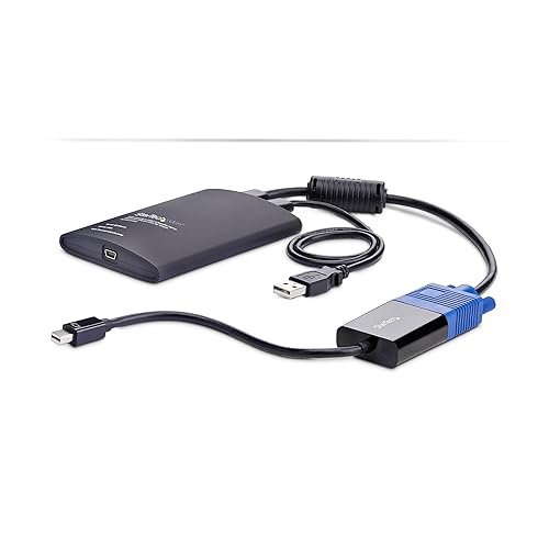 StarTech.com Portable Laptop Crash Cart Adapter, USB/VGA/Mini DisplayPort KVM Console, File Transfer/Video Capture, TAA (NOTECONS02-VGA-MDP)
