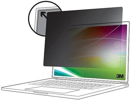 3M Bright Screen Privacy Filter for 14in Full Screen Laptop, 16:10, BP140W1E