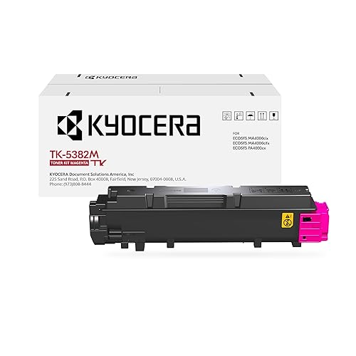 KYOCERA Genuine TK-5382M Model Magenta Toner Cartridge, Works ECOSYS MA4000cifx / MA4000cix / PA4000cx Model Laser Printers (1T02Z0BUS0)